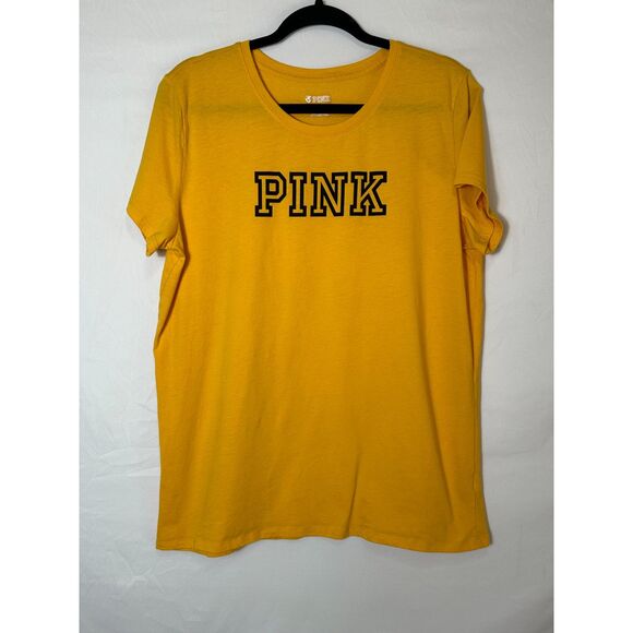 Victoria's Secret Women's Pink Kinder To The Planet Yellow Tee Size XL - Picture 1 of 3